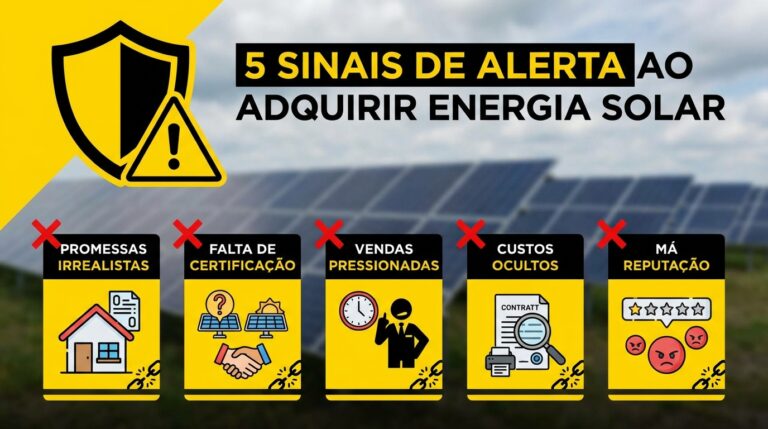 5 sinais de alerta ao adquirir energia solar