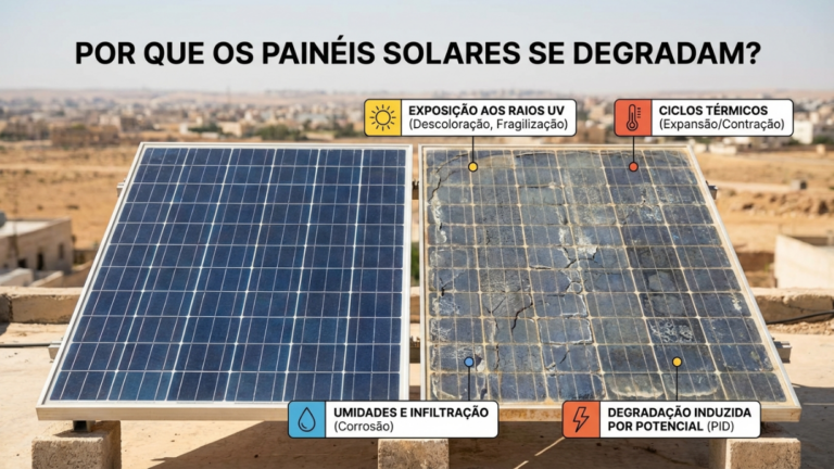Por que os painéis solares se degradam?