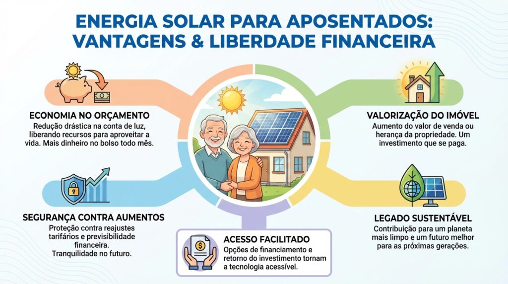 Infográfico - Energia Solar para Aposentados