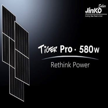 JinkoSolar lança inovador painel solar de 580W
