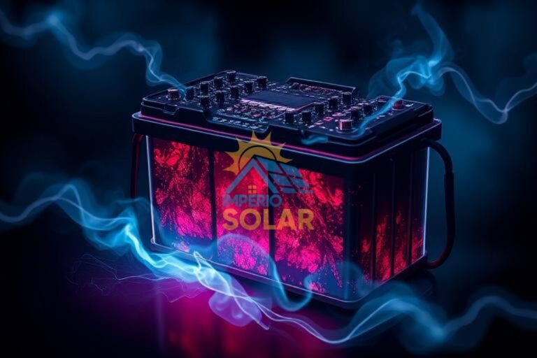 Uma bateria sendo descarregada.