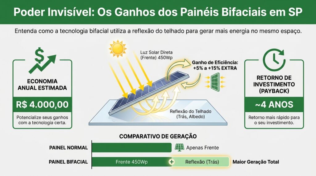 Infográfico de retorno financeiro do sistema solar