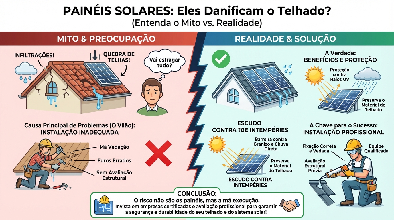 Painéis Solares e o Telhado – Tudo o que Você Precisa Saber