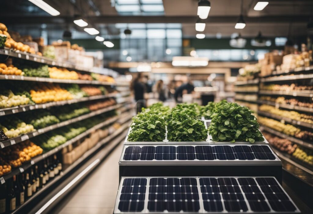 A energia solar é uma alternativa renovável, sustentável e eficiente para a geração de eletricidade em supermercados, mercados, adegas e empórios