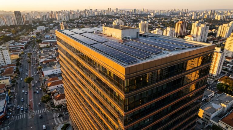 Energia solar para condomínio empresarial em São Paulo | 44,44 kWp