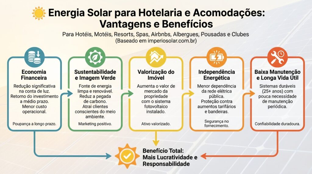 Infográfico: Energia Solar nos Setores de Hospedagem