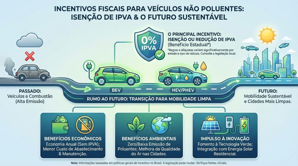 Infográfico:Incentivos Fiscais para Veículos Não Poluentes