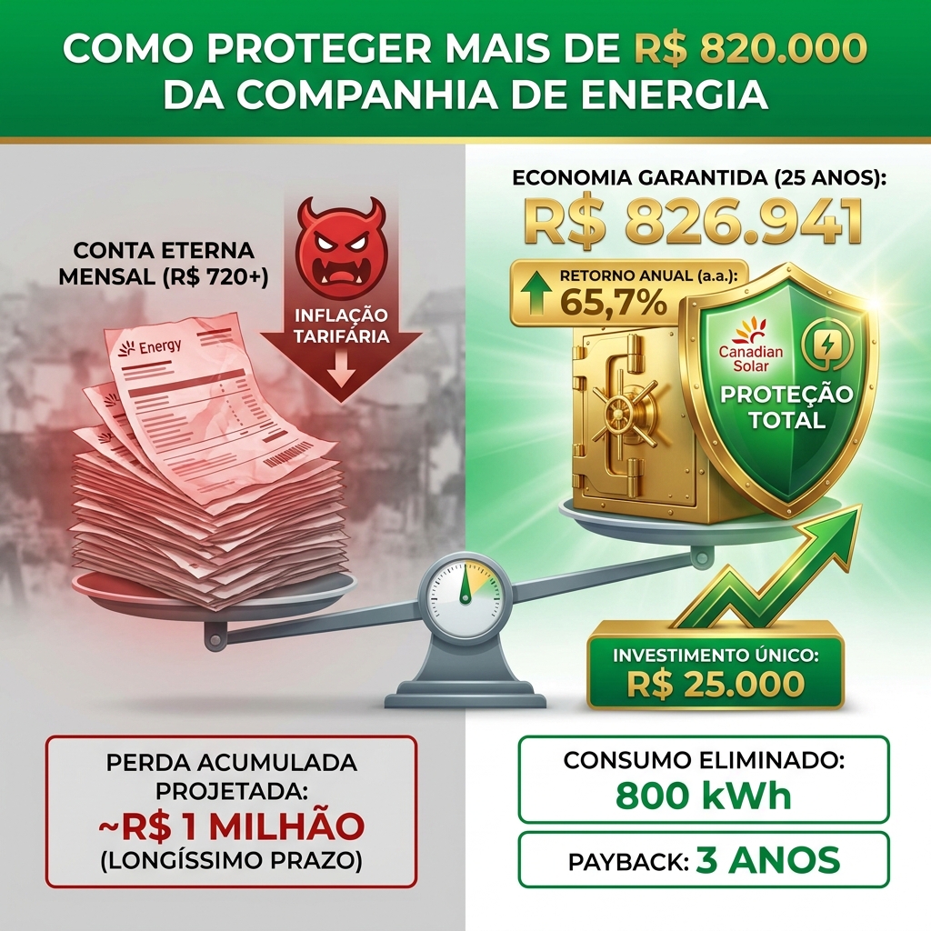 Infográfico ilustrando a massiva economia projetada com energia solar em São Paulo