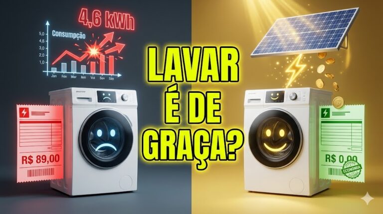 Máquina de lavar e secar roupa: Quanta energia gasta com energia solar?