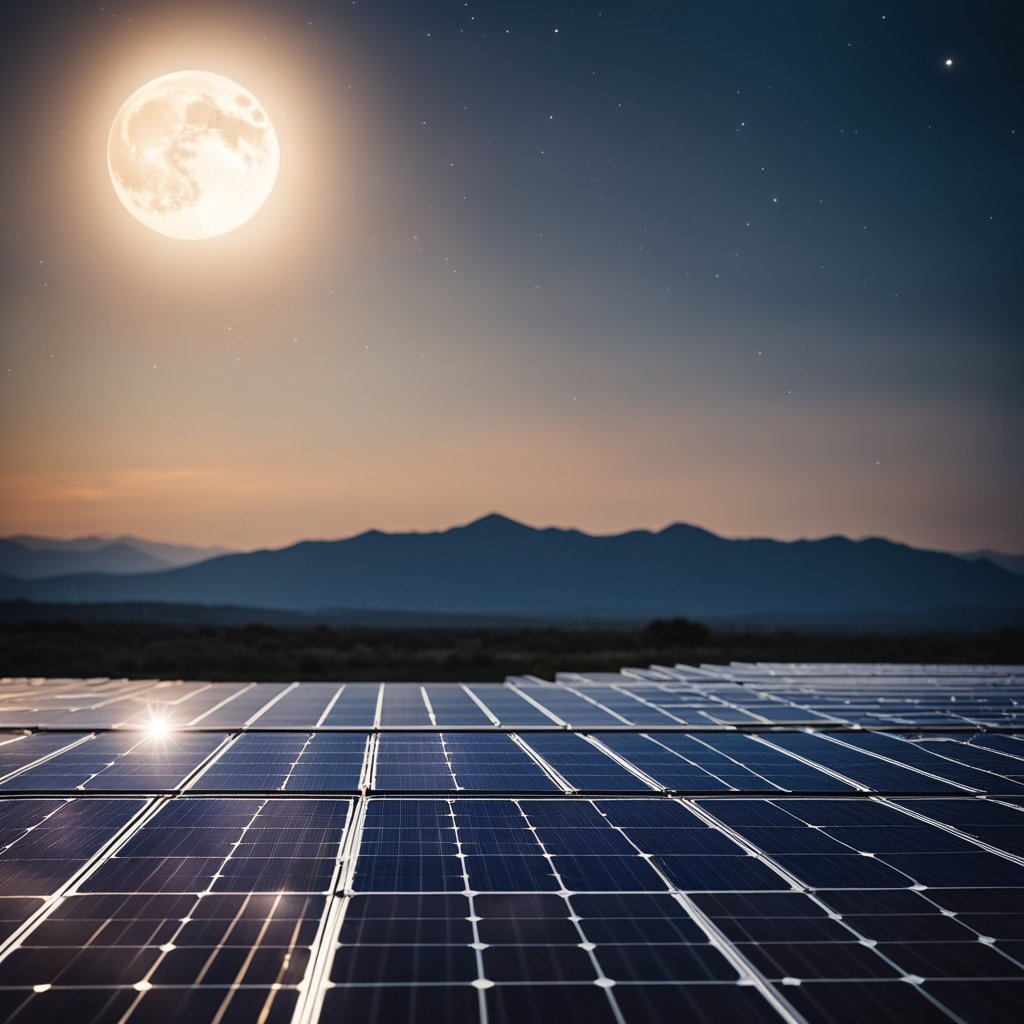 A possibilidade de painéis solares funcionarem à noite