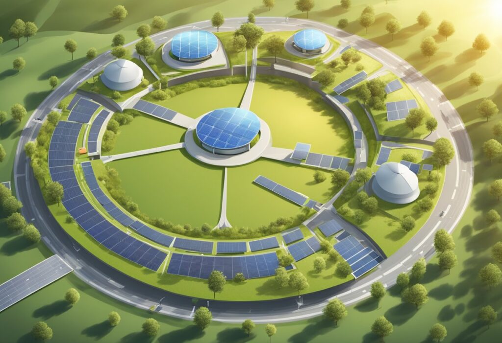 Um conceito de economia circular na indústria solar com processos de produção interligados e reutilização de recursos