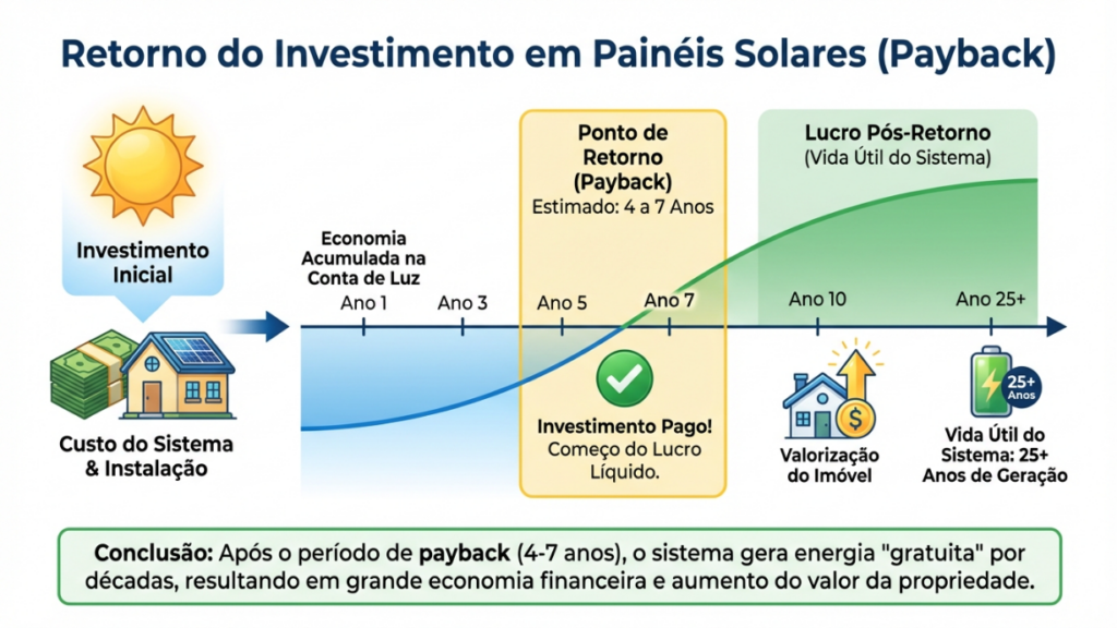 Infográfico sobre energia solar - Retorno do Investimento