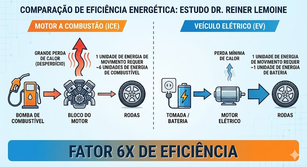 Em contrapartida, o motor elétrico é um exemplo de simplicidade e eficácia. Ele não precisa de milhares de peças móveis, explosões controladas ou sistemas complexos de resfriamento.