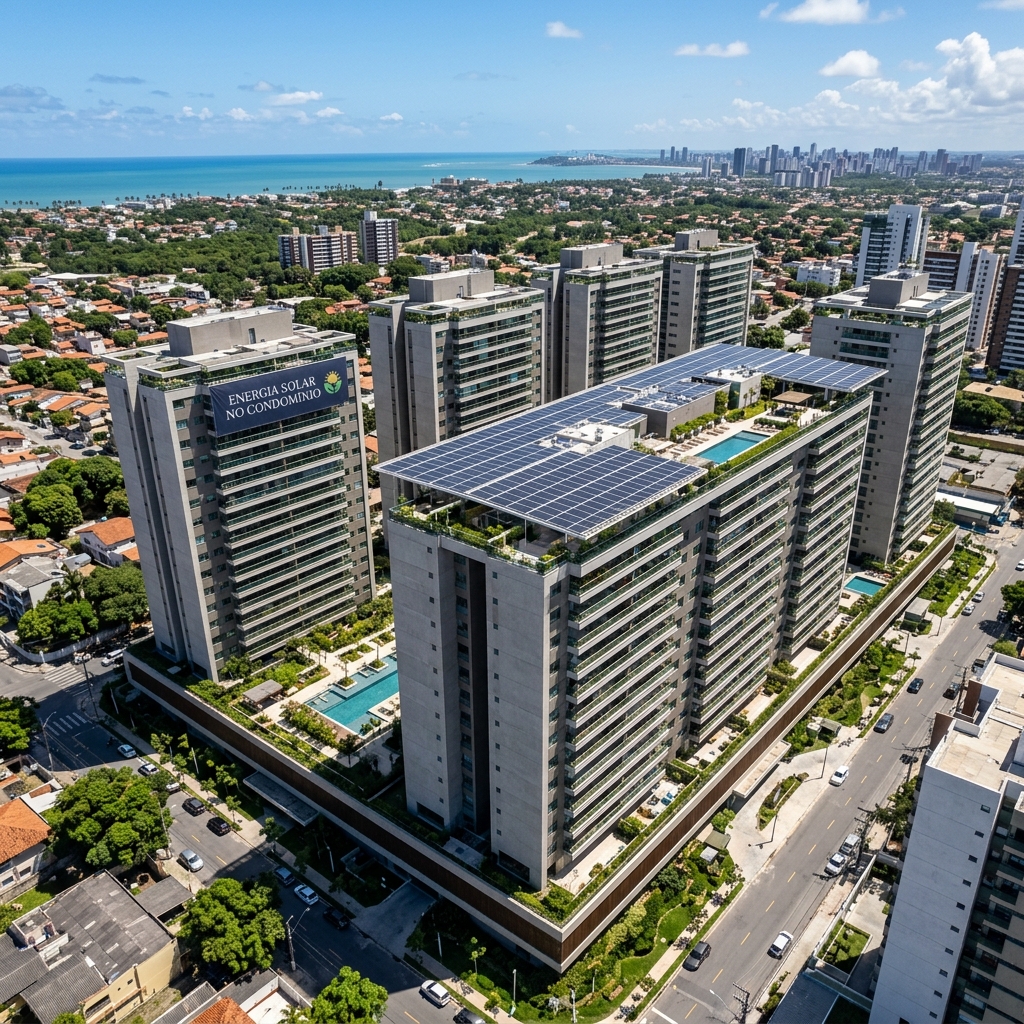 Instalação industrial de painéis solares