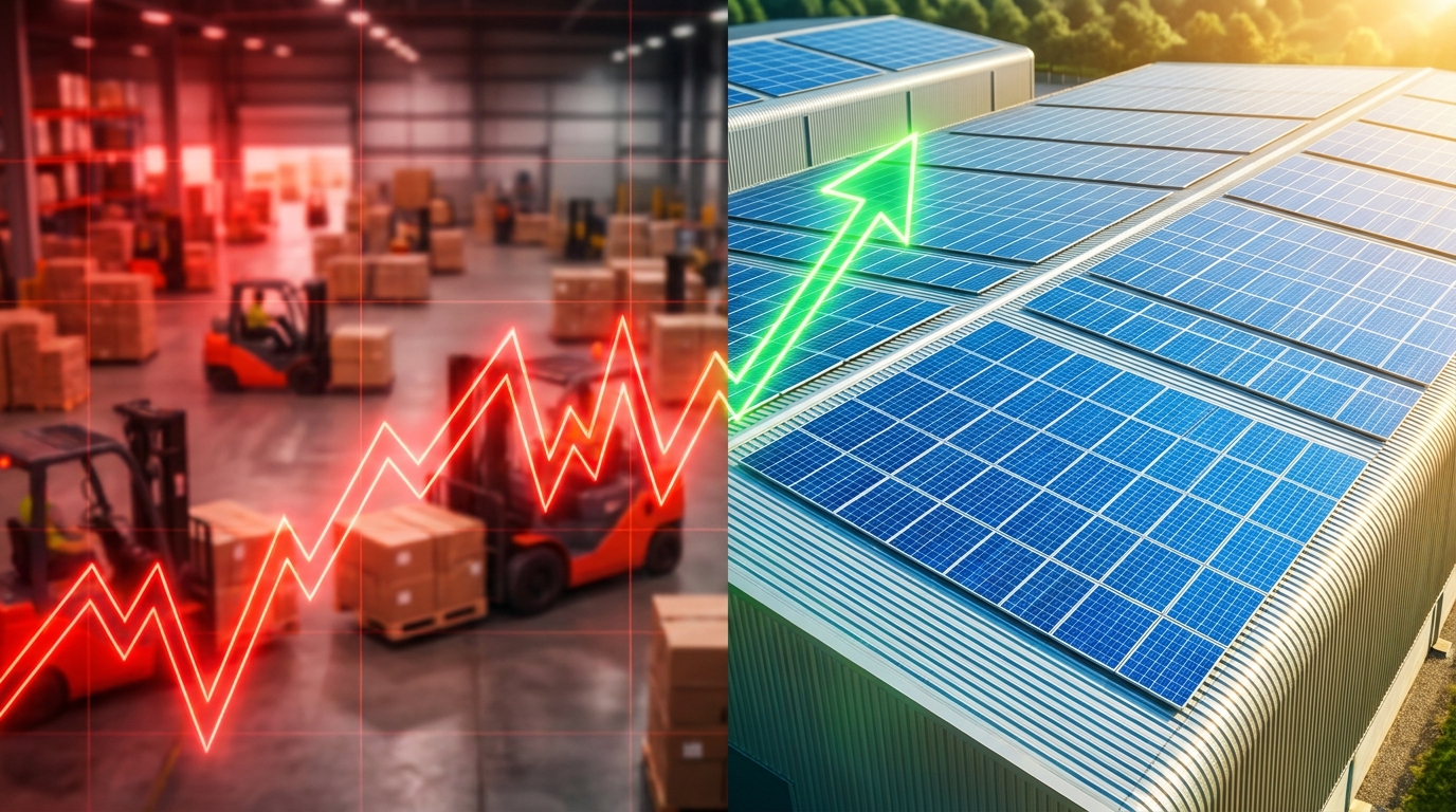 Energia solar para galpões logísticos.